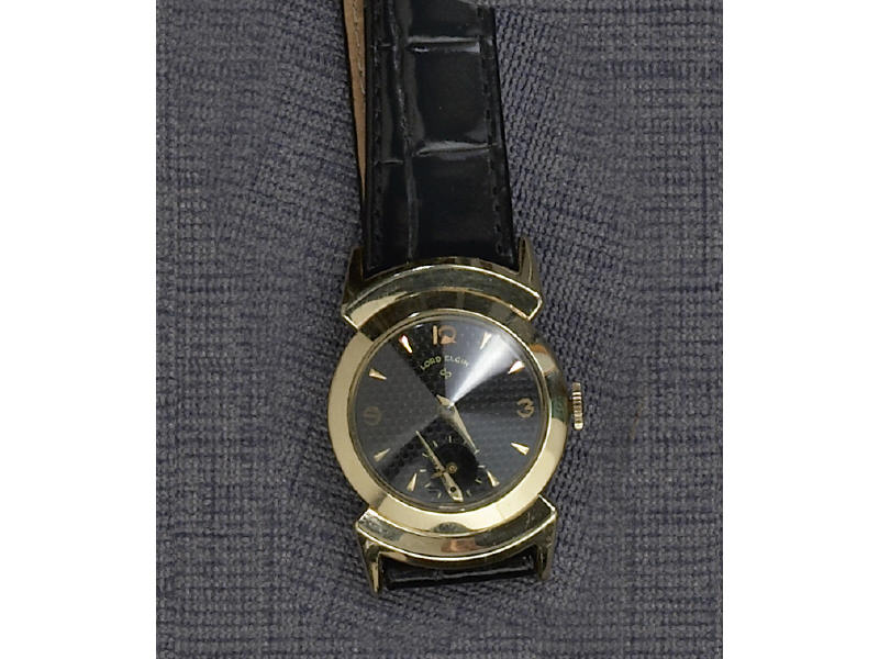 Appraisal: ELGIN BLACK KNIGHT Rare jewel man's gold filled watch with