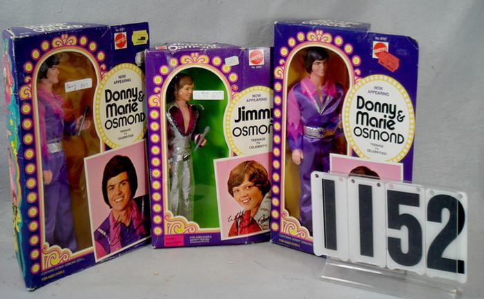 Appraisal: Lot of Osmond dolls Donny dolls Jimmy doll all in