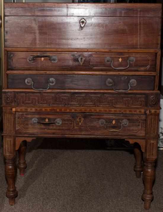 Appraisal: Victorian style inlaid mahogany side stand Estimate - Back Inquiry