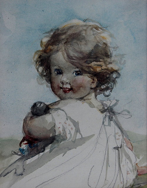 Appraisal: HANNAH CLARKE PRESTON MACGOUN - RSW SCOTTISH 'Her Favourite Doll'