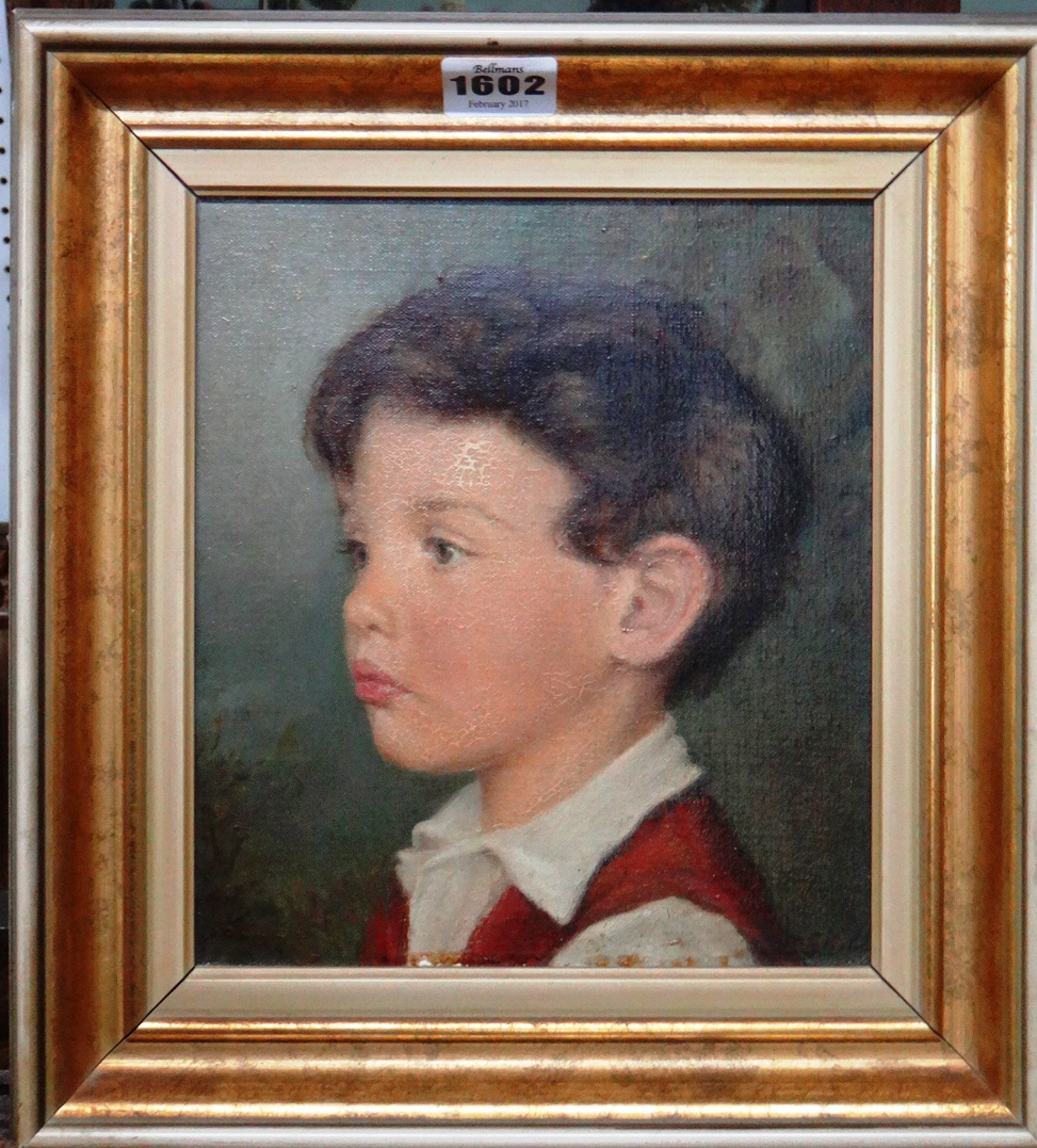 Appraisal: M St eatrly th century Portrait of a young boy