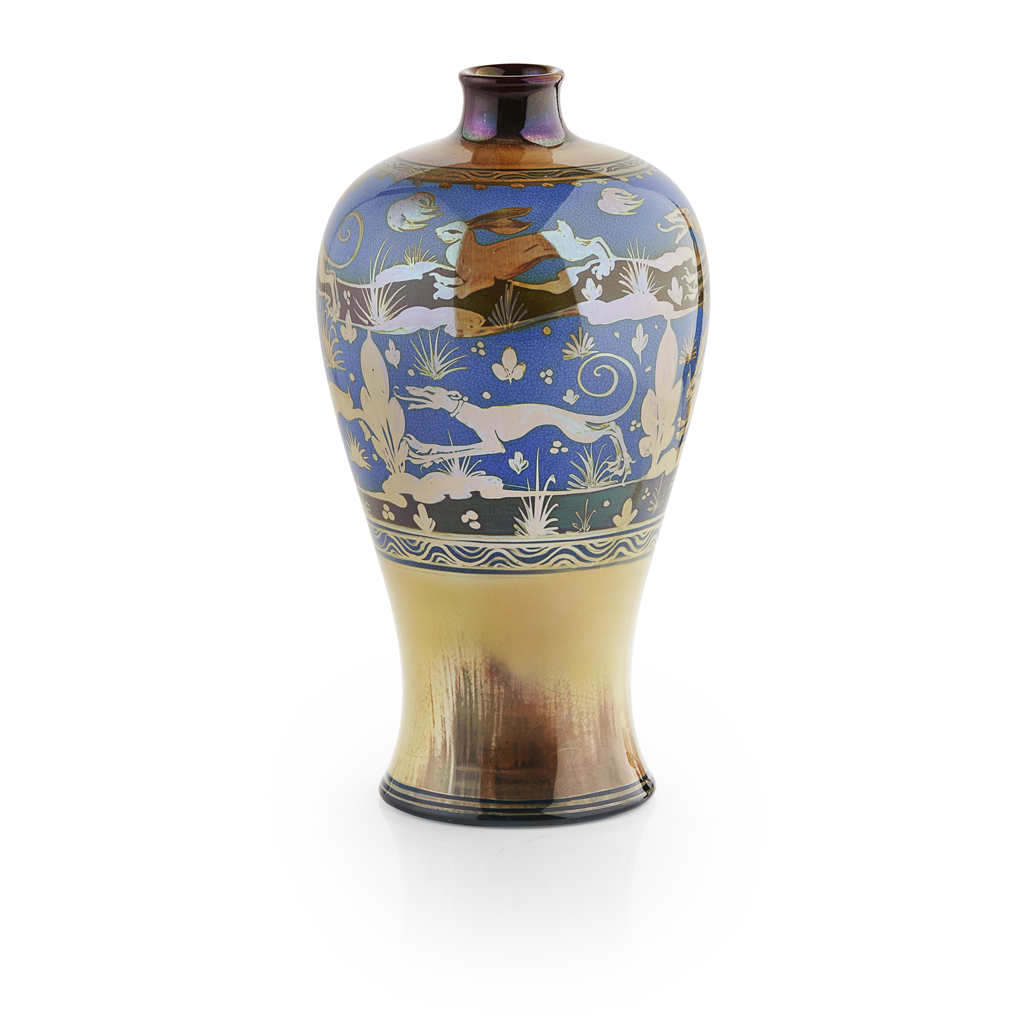 Appraisal: GORDON FORSYTH FOR PILKINGTON'S BALUSTER LUSTRE VASE DATED decorated with