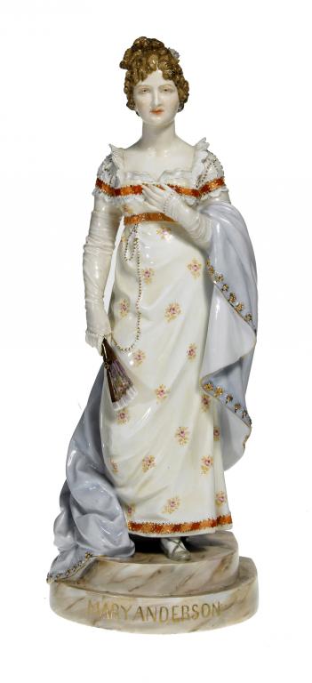 Appraisal: A RUDOLSTADT FIGURE OF MARY ANDERSON - in empire dress