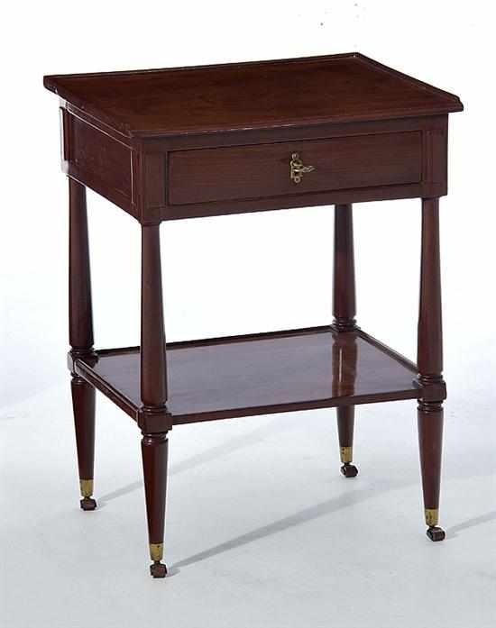 Appraisal: Louis XVI mahogany side table signed JL Cosson late th