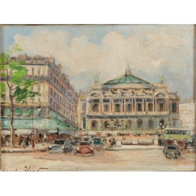 Appraisal: CHARLES BLONDIN French th C Oil on linen Place de