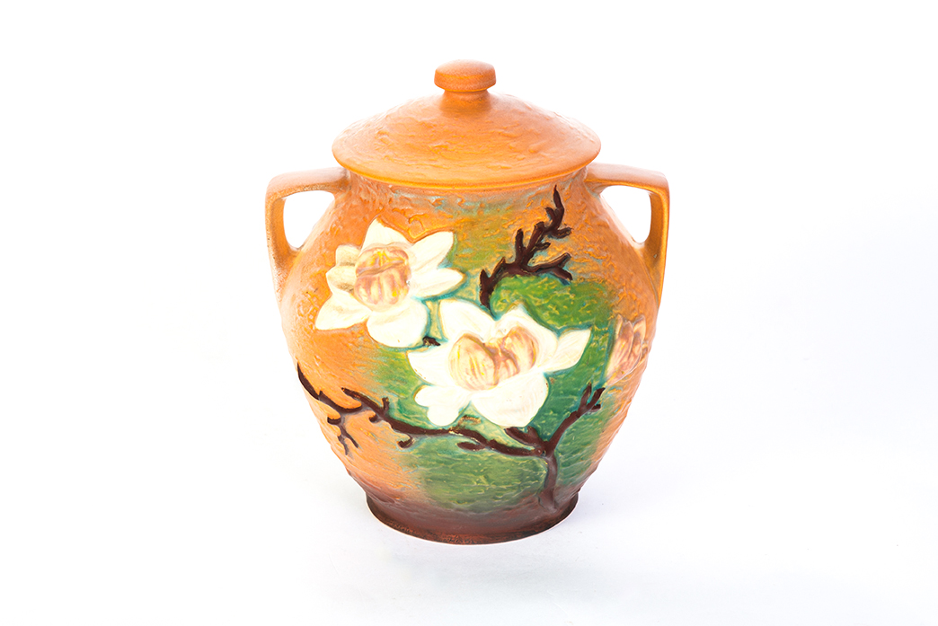 Appraisal: ROSEVILLE MAGNOLIA PATTERN COOKIE JAR American nd quarter- th century