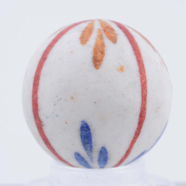 Appraisal: Exotic Pinwheel China Marble Unglazed early period china Two red