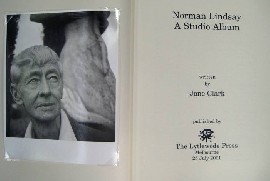 Appraisal: CLARK Jane Norman Lindsay A Studio Album Lytlewode Press Melbourne