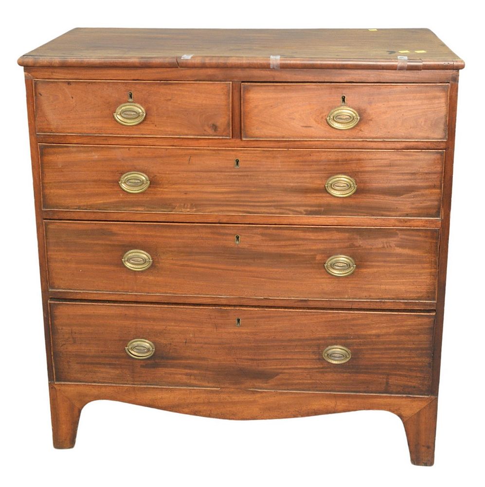 Appraisal: George IV Mahogany Chest circa height inches top x George