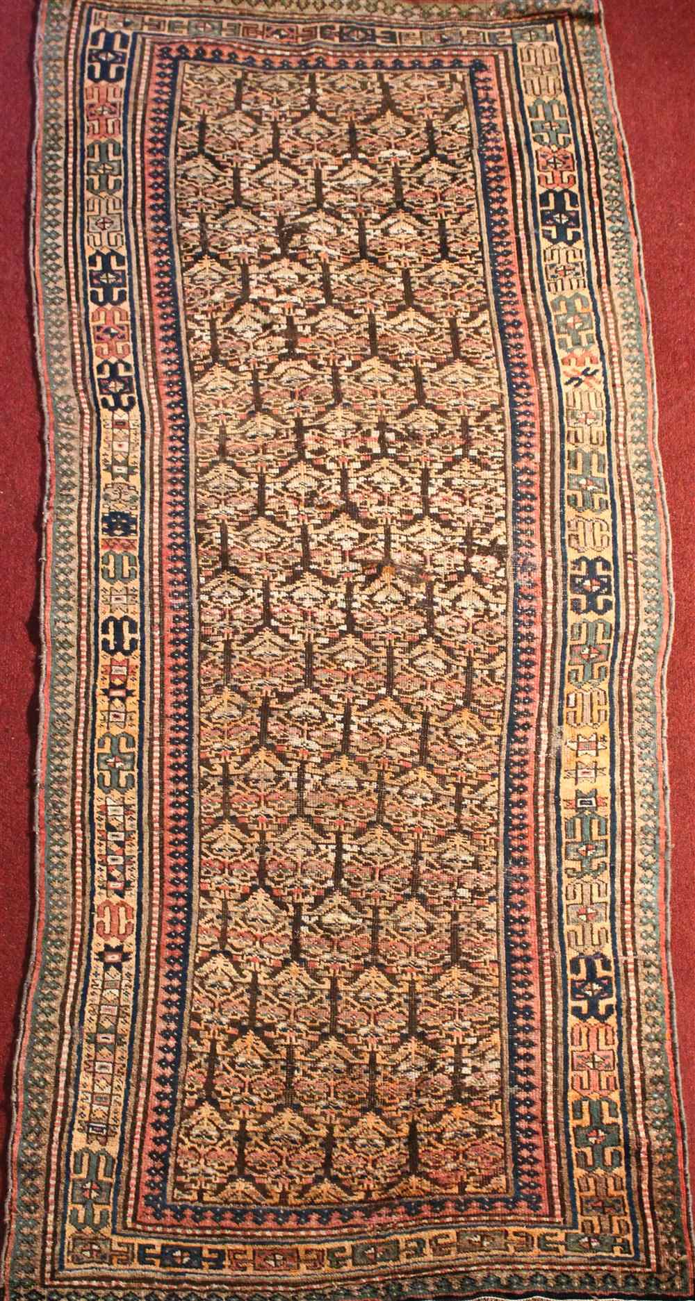 Appraisal: PERSIAN KURDISH RUG approx ' '' x ' retail tag