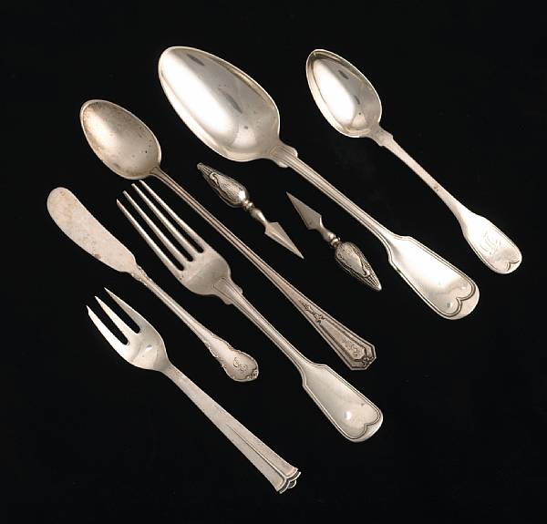 Appraisal: A silver flatware group Sterling unless otherwise noted comprising Danish