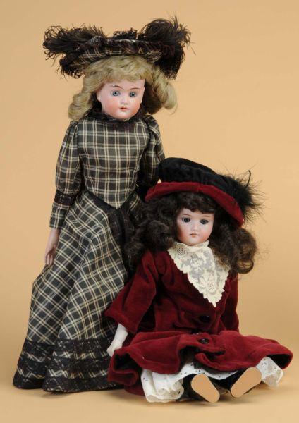 Appraisal: Lot Two German Shoulder Head Dolls Germany ca lot includes