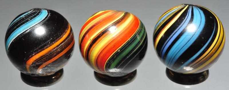 Appraisal: Lot of Indian Marbles Description Includes three black base Indian