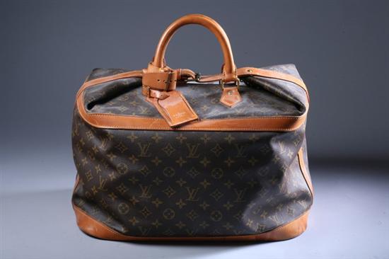 Appraisal: LOUIS VUITTON BROWN LEATHER CARRYALL BAG In signature monogram leather