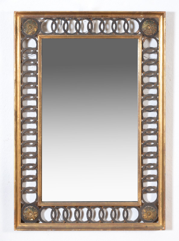 Appraisal: LABARGE CARVED GILT WOOD WALL MIRROR Gilt frame with openwork