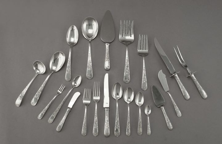 Appraisal: Extensive One Hundred Three-Piece Samuel Kirk and Sons Sterling Silver