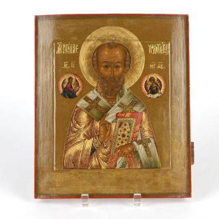 Appraisal: A Russian icon St Nicholas the Miracle Worker Late th