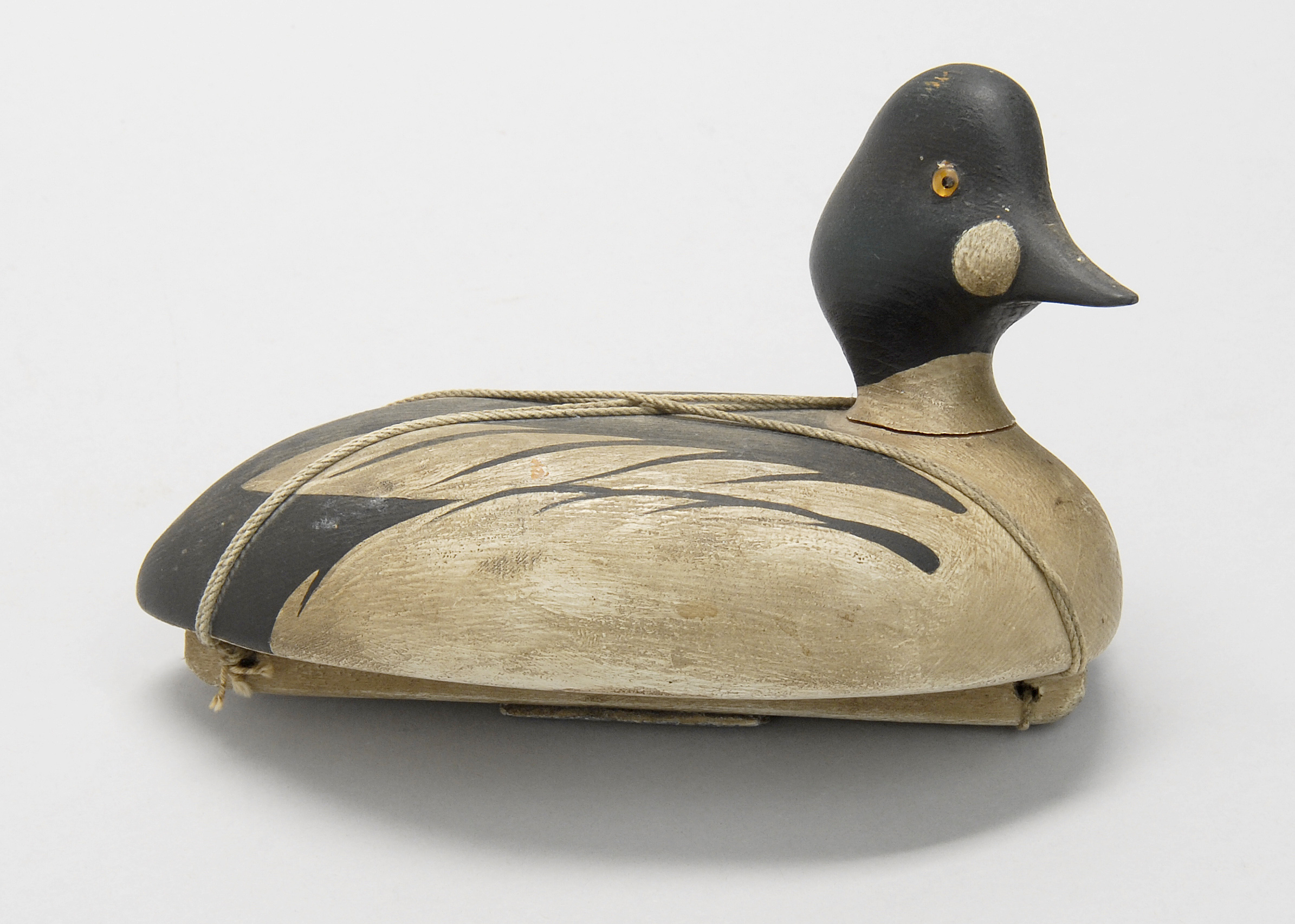 Appraisal: HALF-SIZE GOLDENEYE DECOY By Lou Schiffrel of Illinois Length ConditionSlight