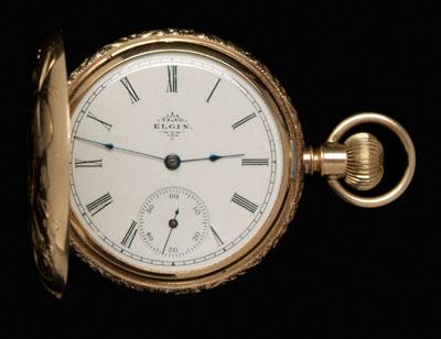 Appraisal: Elgin National pocket watch kt yellow gold double case works