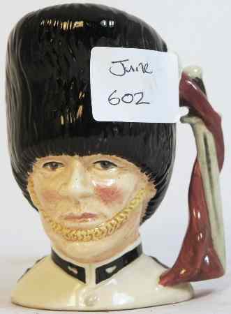 Appraisal: Royal Doulton Small Character Jug The Guardsman D White Tunic