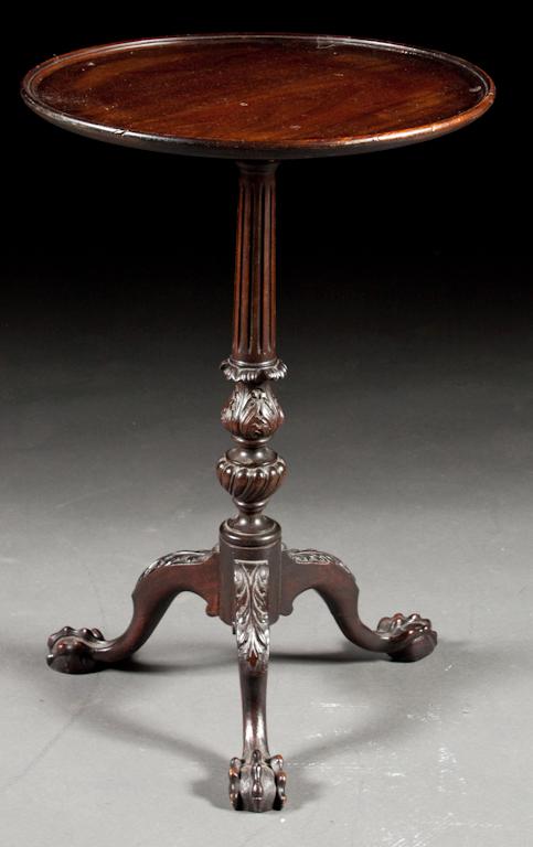 Appraisal: Victorian Chippendale style carved mahogany candlestand late th century in