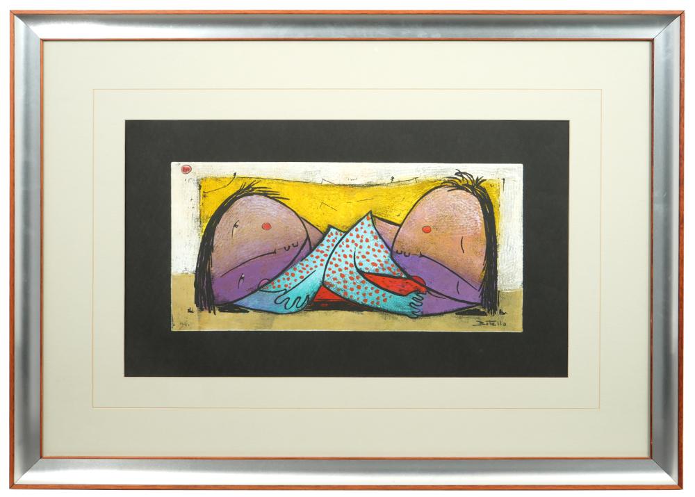 Appraisal: Angel Botello Spain Puerto Rico - 'Duets' lithograph in color