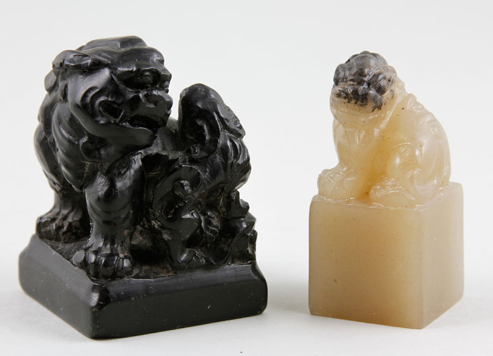 Appraisal: - Chinese th th C Jade Seals Two Jade Seals