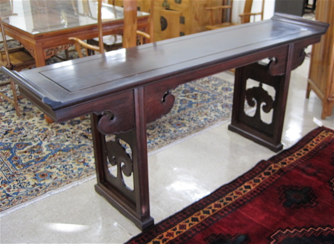 Appraisal: MING STYLE HONGMU ALTAR TABLE Chinese th century having a