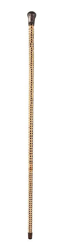 Appraisal: Walking Stick Made From Shark Spine This walking stick has