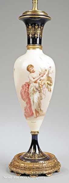 Appraisal: A German Porcelain Vase Depicting Venus and Cupid late th