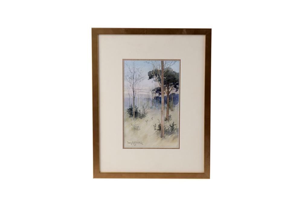 Appraisal: FRANZ ARTHUR BISCHOFF THE TREES watercolor on paper signed lower