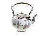 Appraisal: A CANTON PAINTED ENAMEL TEA KETTLE AND COVER of globular