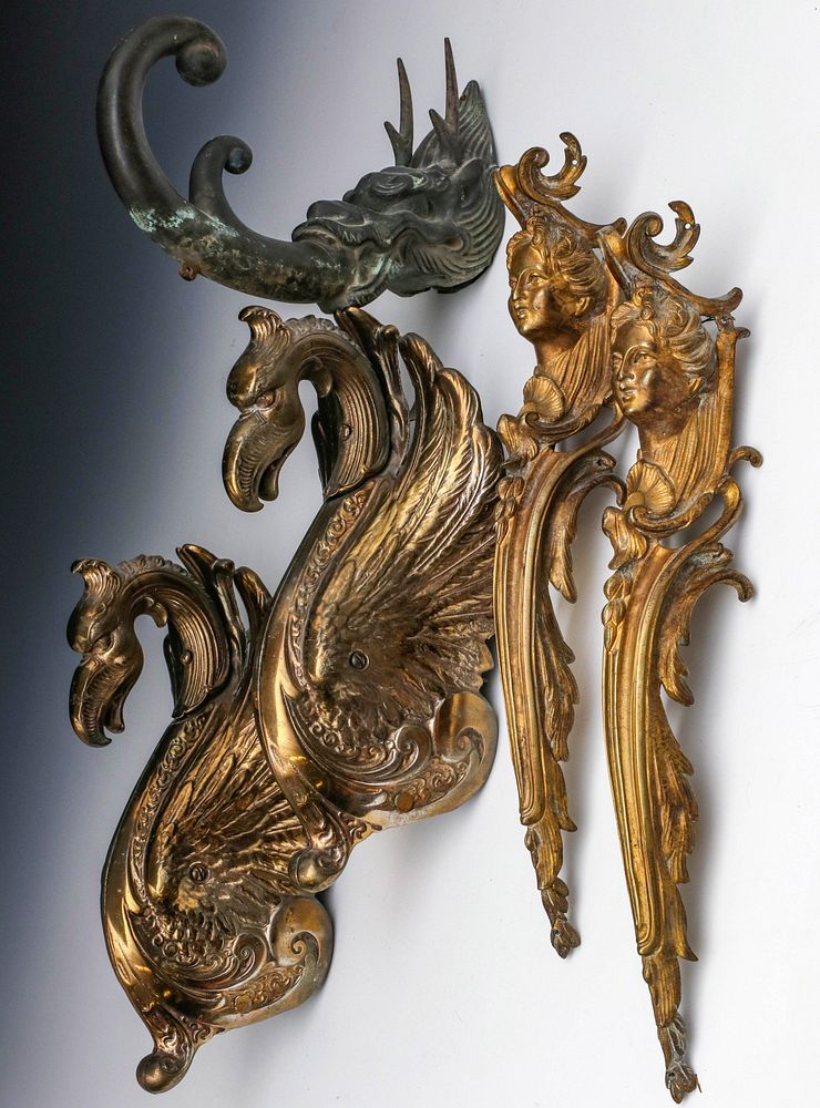 Appraisal: A COLLECTION OF BRONZE FURNITURE MOUNTS AND RELATED The pair