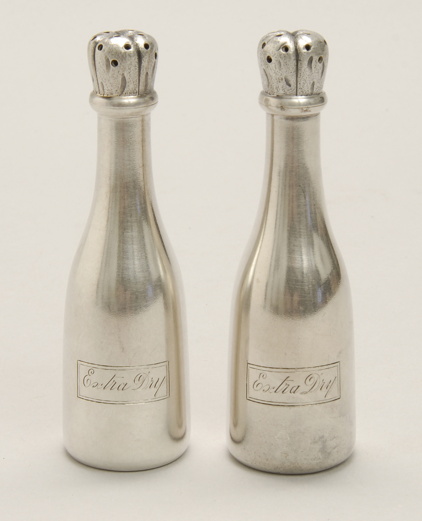 Appraisal: DOMINICK HAFF STERLING SILVER SALT AND PEPPER SET In the