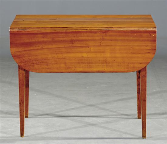 Appraisal: American Hepplewhite cherry drop-leaf table early th centuryrectangular top with