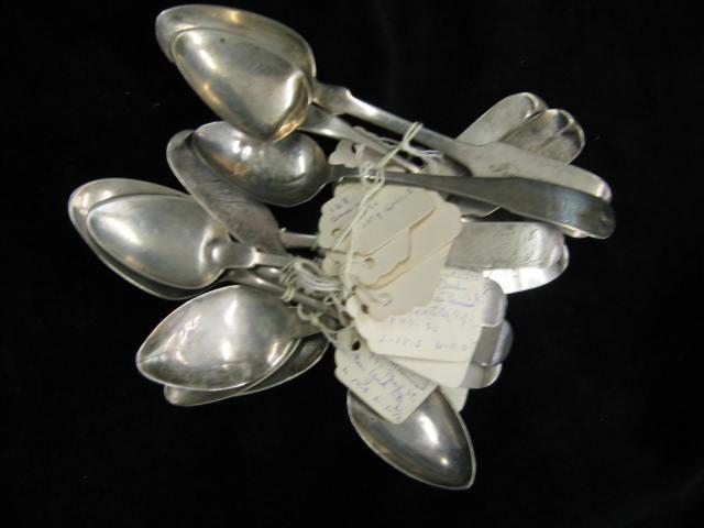 Appraisal: American Coin Silver Teaspoons mostly - various makers