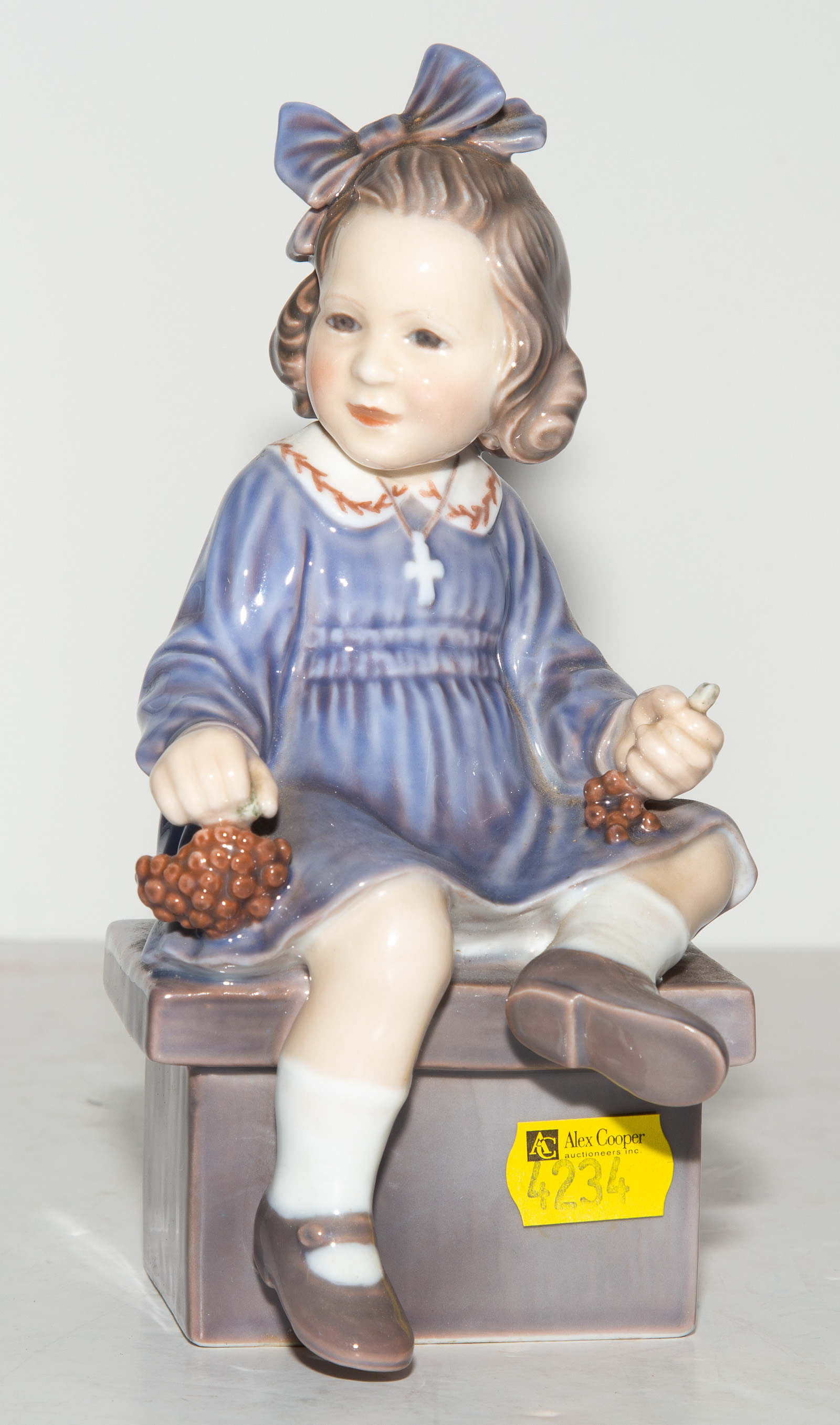 Appraisal: DAHL JENSEN COPENHAGEN PORCELAIN FIGURE Girl with Grapes