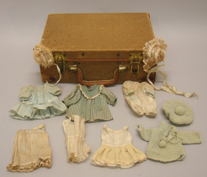 Appraisal: Lot of Antique Clothing for a - doll Bonnets dresses