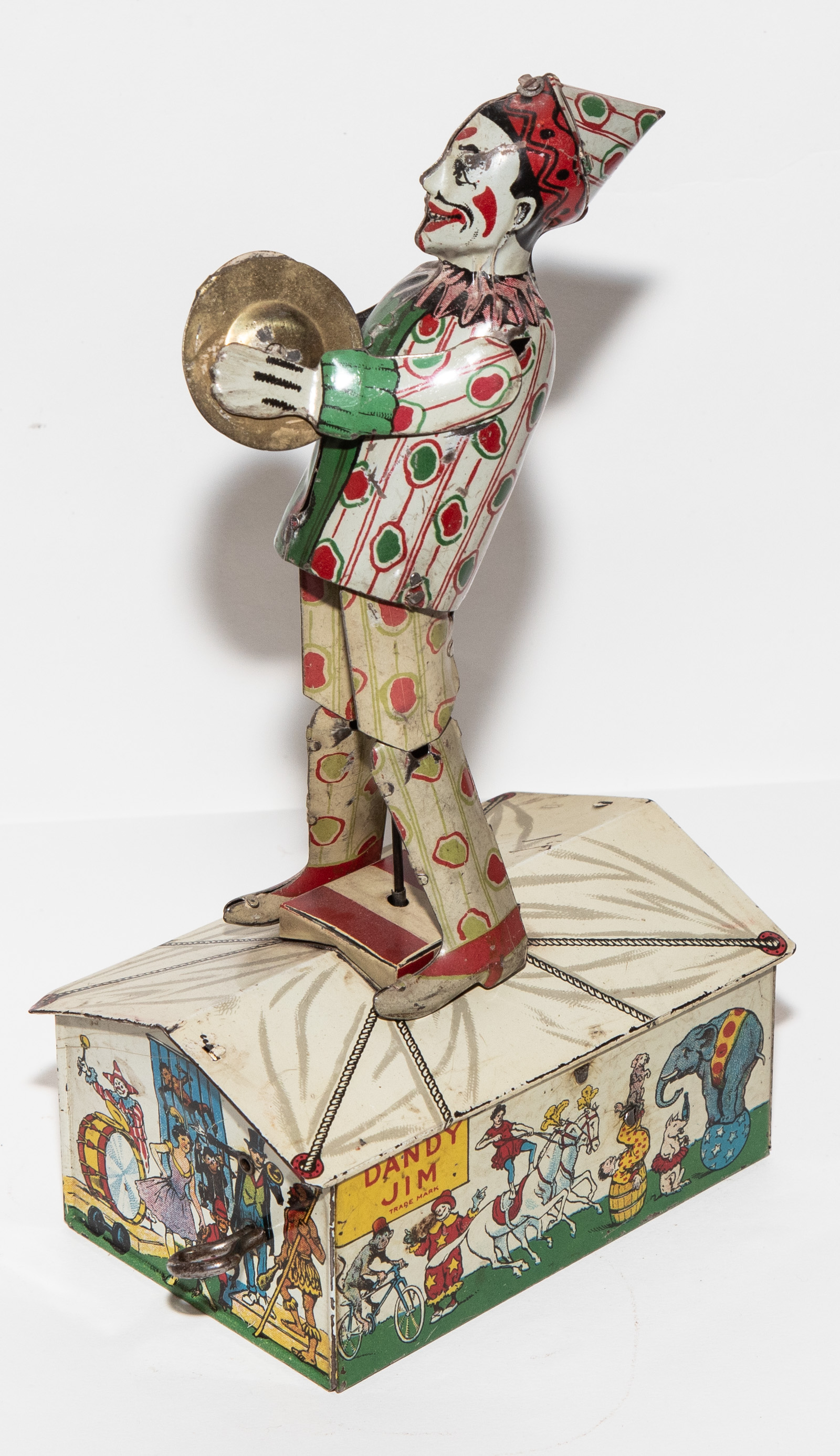 Appraisal: STRAUSS TIN LITHO DANDY JIM WINDUP TOY in H