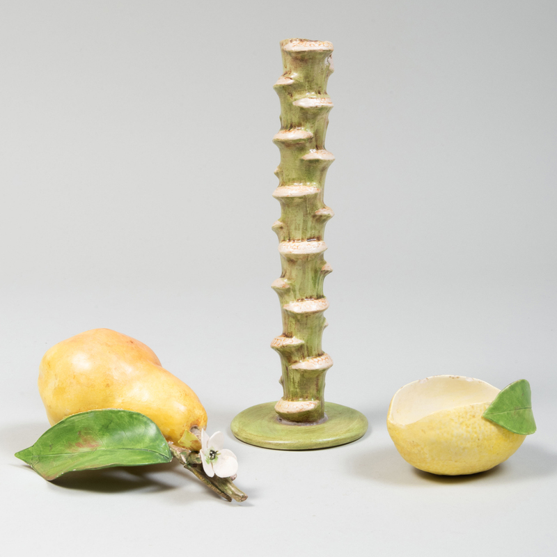 Appraisal: Two Mary Kirk Kelly Porcelain Models of Fruit and a