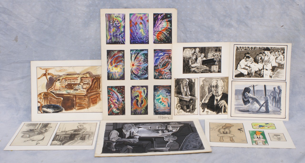 Appraisal: Richard Baldwin American PA b unframed drawings and sketches on