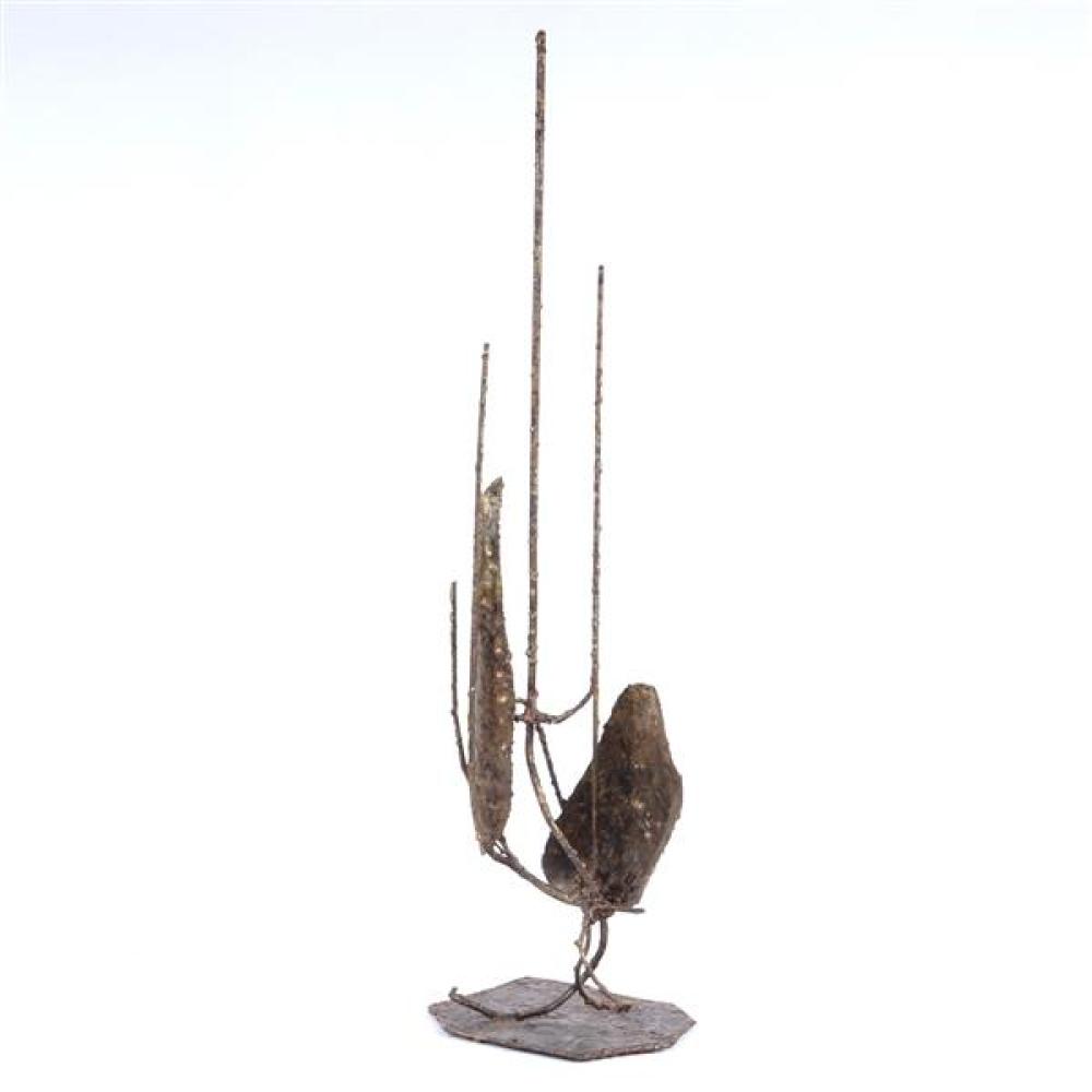 Appraisal: STEVE WOOLDRIDGE 'OCEANIC II' MCM BRUTALIST ABSTRACT FOLIATE FREEFORM METAL