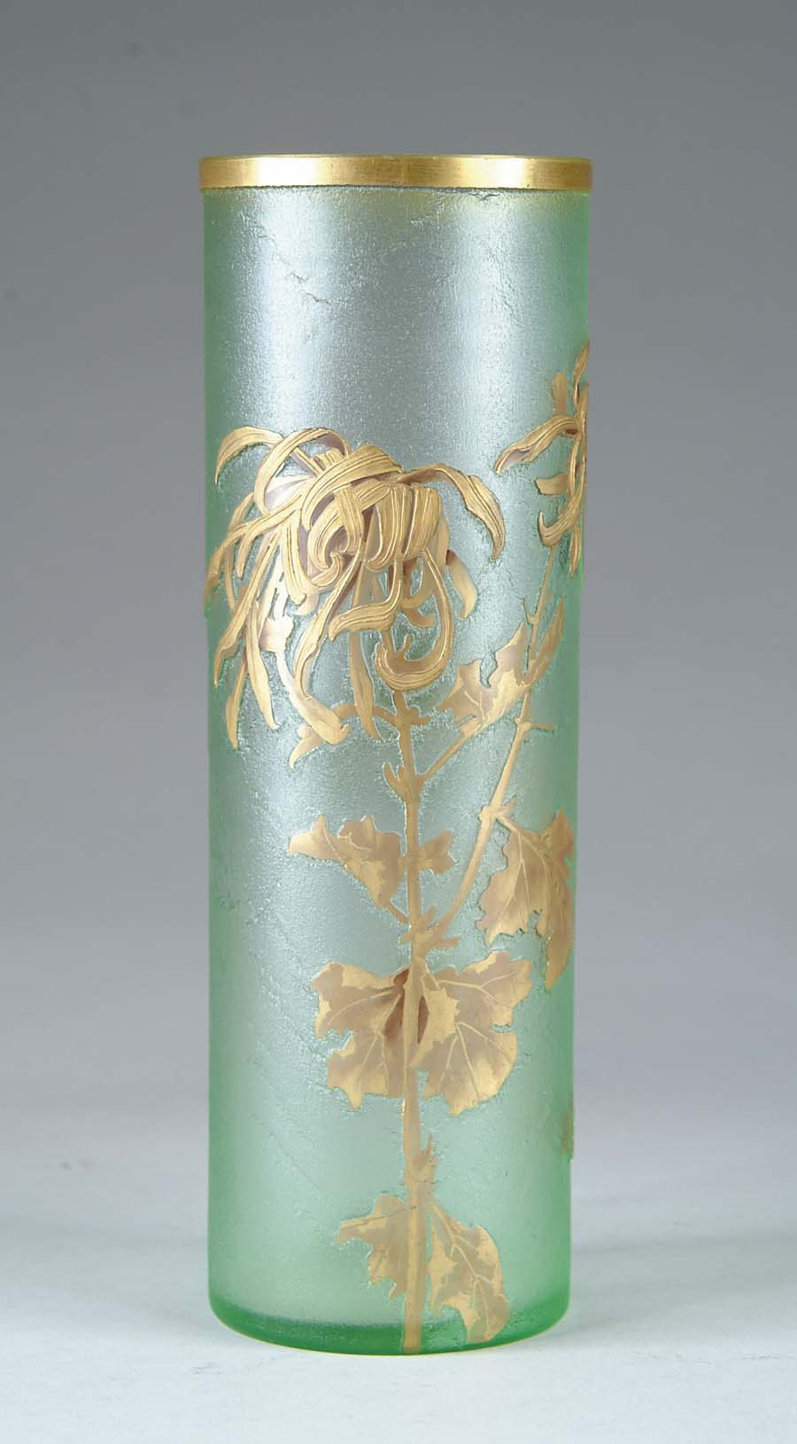 Appraisal: MONT JOYE CAMEO VASE Decoration consists of gold cameo mums