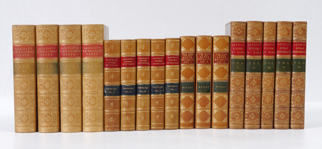 Appraisal: VOLUME HISTORICAL ANTIQUARIAN BOOKS total volumes to include volumes ''Macauley's