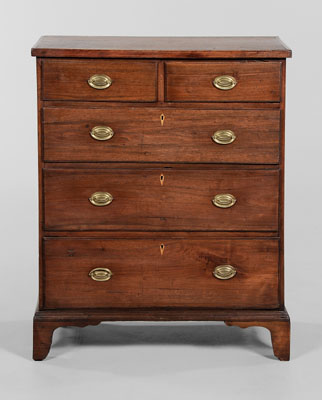 Appraisal: Southern Federal Walnut Chest attributed to Piedmont North Carolina early