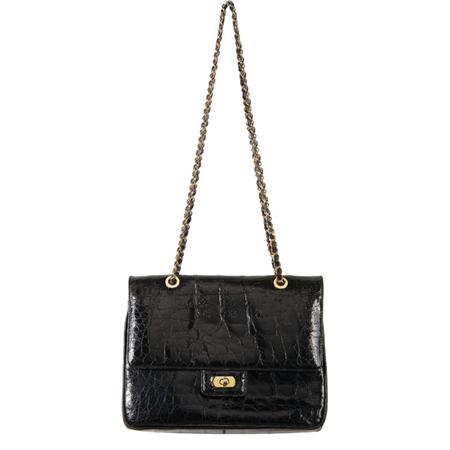 Appraisal: Lana Marks Black Alligator Style Bag Estimate -