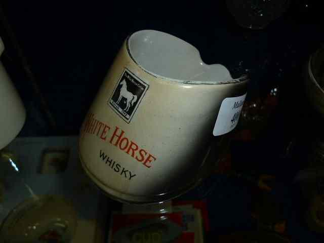 Appraisal: A SHELLEY 'WHITE HORSE' WHISKY HORSE HOOF ASHTRAY restoration