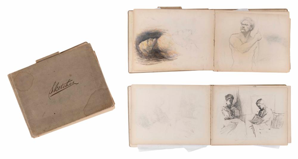 Appraisal: WILLIAM MCGREGOR PAXTON MASSACHUSETTS MARYLAND - SKETCHBOOK CONTAINING APPROX FIGURAL