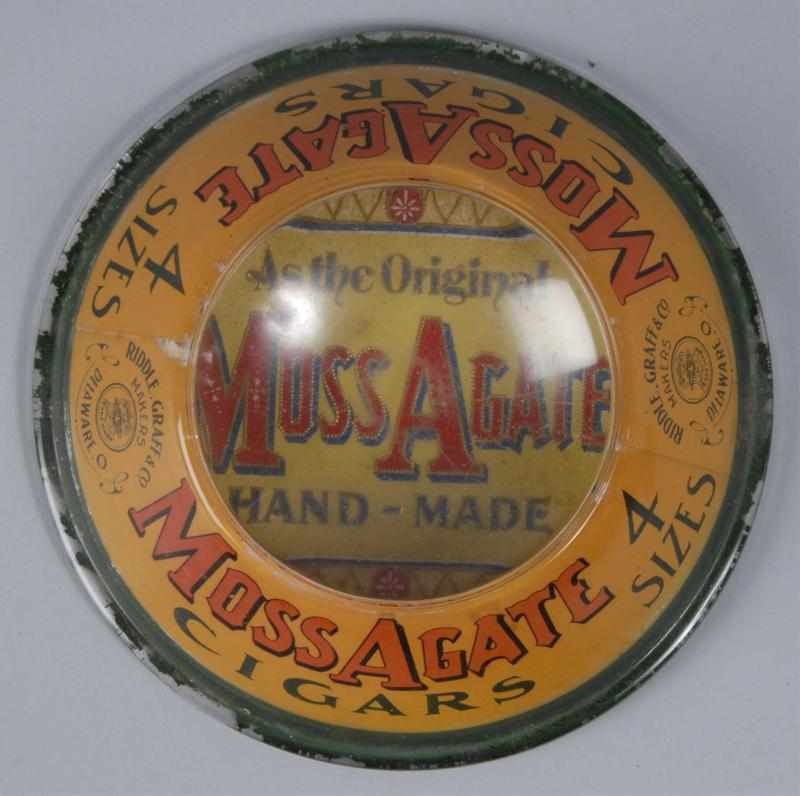 Appraisal: Moss Agate Cigars Advertising Change Tray Description to All original