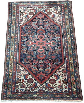 Appraisal: Oriental Small Area Rug Approx '- x '- Low thick